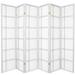 6 ft. Tall Double Cross Shoji Screen - White - 6 Panels