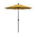 Belen Kox 7.5 Pacific Trail Series Patio Umbrella With Stone Black Aluminum Pole Aluminum Ribs Push Button Tilt Crank Lift With Olefin Lemon Fabric