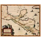 Old Central America Map - Ogilby 1671 - 23 x 28.77