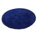 Round Fluffy Soft Area Rugs Plush Carpet Circle Nursery Rug for Living Room Home Decor Circular Carpet 48.03x48.03 inches Navy Blue