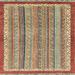 Ahgly Company Indoor Square Abstract Chestnut Red Abstract Area Rugs 3 Square