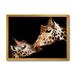 Designart Close UP Of Two Giraffes Kissing II Farmhouse Framed Art Print