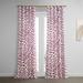Ellis Pink Printed Cotton Twill Curtain (1 Panel) Ellis Pink 50W X 108L