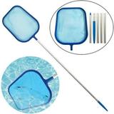 Pool Skimmer Net Swimming Pool Leaf Skimmers Net with Rod - Detachable Retractable Fine Mesh Cleaning Tools Removing Leaves for Inflatable Pool Hot Tubs Fish Pond Fountains( Longest with Rod 49 )