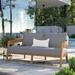 Brisbane Teak Wood Outdoor Patio Loveseat-EEI-5601