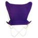 Algoma Net Company Butterfly Chair and Cover Combination with White Frame - Purple