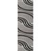 Rug Branch Contemporary Abstract Lines Grey Black Indoor Runner Rug - 3x10