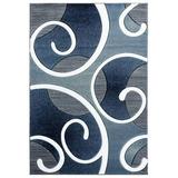 7 ft. 10 in. x 10 ft. 6 in. Bristol Riley Navy Rectangle Area Rug