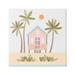 Stupell Industries Tropical Summer Paradise Beachside House Palm Trees Canvas Wall Art 17 x 17 Design by Nina Muis Surface Design