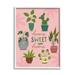 Stupell Industries Home Sweet Home Charming Potted House Plants Framed Wall Art 11 x 14 Design by Louise Allen