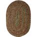 Rhody Rug SO35R024X048 Sophia 2 x 4 ft. Multicolor Indoor-Outdoor Oval Braided Rug Brown