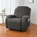 CUH Washable Couch Cover Recliner Armchair Cover Plain Stretch Slipcover Solid Color Sofa Covers Furniture Protector Dark Gray 2 Seat