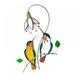 Orchip Bird Series Ornaments Home Decor Hangings for Windows Doors Panel Pendant Decorations