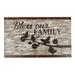 Wood Bless Our Family Silhouette Wall Sign - Home Decor By Ganz