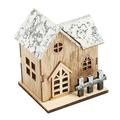 JUNTEX Village Collection Building Lighted House Wooden Hanging Christmas Trees Bedroom