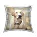 Stupell Industries Golden Retriever Portrait Dog Abstract Cross Hatch Pattern Country Brown 18 x 7 x 18 Decorative Pillows