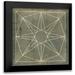 Vision Studio 15x15 Black Modern Framed Museum Art Print Titled - Geometric Blueprint VII