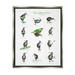 Stupell Industries Athletic Kiwi Various Exercises Bird Drawings Chart Graphic Art Luster Gray Floating Framed Canvas Print Wall Art Design by Amelie Legault