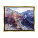 Stupell Industries Desert Canyon Road Arid Vegetation Cliffs Landscape Photograph Metallic Gold Floating Framed Canvas Print Wall Art Design by Steve Smith