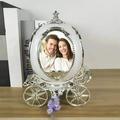 Pxiakgy Frame Personalized Pumpkin Car Photo Frame Music Box Picture Frame music Box Silver