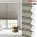 Keego Printed Cordless Celluar Shades Semi Blackout Honeycomb Window Blind Light Filtering Easy Install White Upper Case Color006 52 w x 52 h