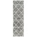 SAFAVIEH Hudson Amias Plush Geometric Shag Runner Rug Distressed Grey/Ivory 2 3 x 10