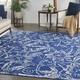 Nourison Whimsicle Botanical Bohemian Navy 8 4 x 11 6 Area Rug (8 x 12 )