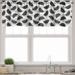 Ambesonne Monochrome Valance Pack of 2 Watermelon Slices Design 54 X12 Charcoal Grey and White