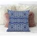 Sephalina Paisley Leaves Throw Pillow with Removable Cover in Muted Blue Navy 20x20