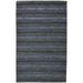 5 X 8 Rug Wool Blue Modern Hand Woven Scandinavian Striped Room Size Carpet