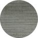Ahgly Company Indoor Round Contemporary Sage Green Abstract Area Rugs 4 Round