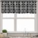 Ambesonne Bohemian Valance Pack of 2 Indigenous Chevron Pattern 54 X12 Black White