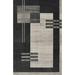 Momeni Edition Geometric Polyester Charcoal Area Rug 7 9 x 9 10 Sized Rug for Living Room Bedroom Dining Room and Kitchen