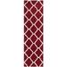 SAFAVIEH Hudson Aline Plush Geometric Shag Runner Rug Red/Ivory 2 3 x 12