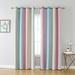 Rosnek Gradient Hollow-Out Stars Curtains Ombre Blackout Curtains Double Layers Blackout Tulle Grommet Window Curtains with Free Tiebacks 1/2/4 Panels