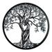 Metal Wall Decor Tree Art Wall Sculpture Metal Wall Art Hanging for Home Decor Tree of life 12 inch Black