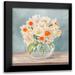 Dellal Remy 15x15 Black Modern Framed Museum Art Print Titled - Fleurs et Vases Aquamarine II