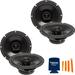 PowerBass Two Pairs of S-650T 6.5 OEM Shallow Mount Replacement Coaxial Speakers