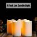 4Pcs LED Candle Light Battery Operated Flickering Pillar Candles Lights with Timer