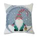 EQWLJWE Christmas Decorations Pillow Covers 18Ã—18 Snowflake Santa Snowman Deer Bird Candy Cane Xmas Rustic Winter Holiday Throw Pillows Farmhouse Christmas Decor Cushion Cases