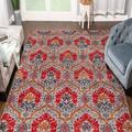 Chloe Non-Slip Floral Damask Indoor Washable Area Rug by Blue Nile Nills