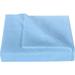 400 Thread Count 3 Piece Flat Sheet ( 1 Flat Sheet + 2- Pillow cover ) 100% Egyptian Cotton Color Light Blue Solid Size Twin