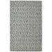 Hand Woven Charcoal Wool Rug 5X8 Modern Scandinavian Striped Room Size Carpet