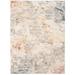 Chaudhary Living 8 x 10 Gray and Off White Distressed Abstract Rectangular Area Throw Rug