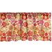 Ambesonne Floral Valance Pack of 2 Graphical Petals and Leaves 54 X18 Yellow Vermilion