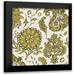 Zarris Chariklia 20x20 Black Modern Framed Museum Art Print Titled - Block Print Tapestry I