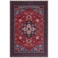 SAFAVIEH Serapi Collection SEP560Q Red / Navy Rug