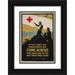 C. W. Love 11x14 Black Ornate Wood Framed Double Matted Museum Art Print Titled: If You Can t Go Across with a Gun Come Across with Your Part of the Red Cross War Fund (1917)