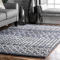 nuLOOM Barbara Moroccan Shag Area Rug 8 10 x 12 Gray