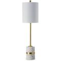 Signature Design by Ashley Maywick Contemporary 31.38 Terrazzo and Metal Table Lamp White & Gold